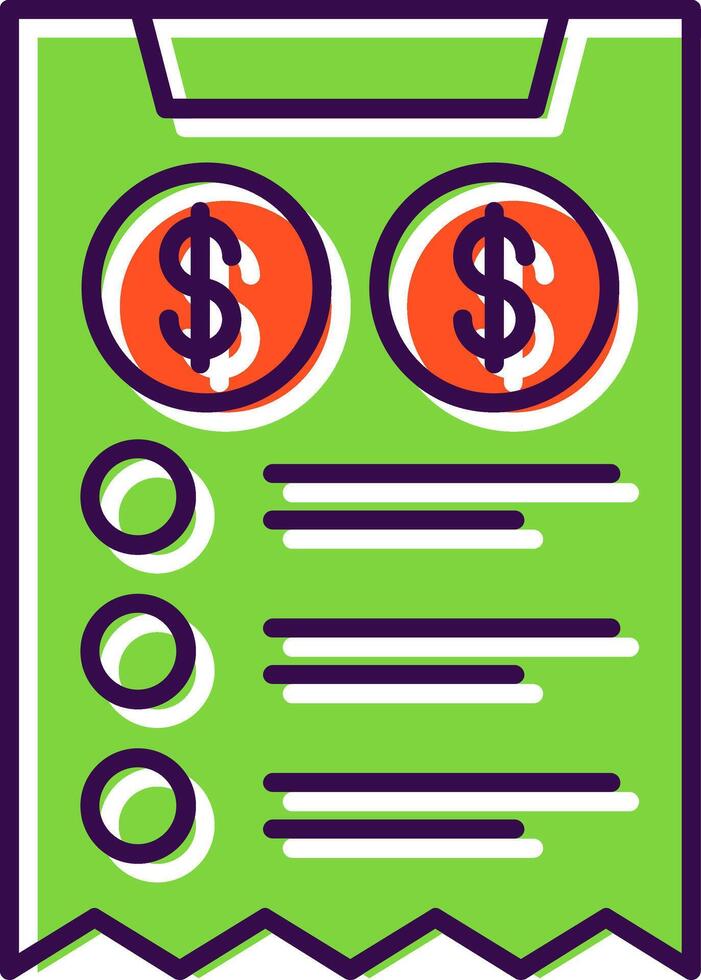 Bill Filled  Icon vector