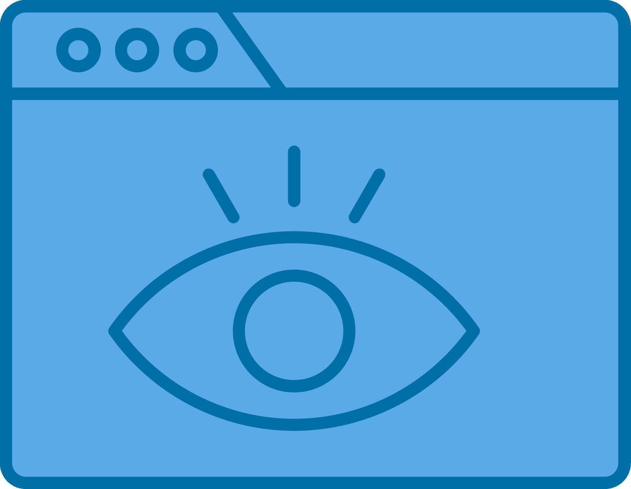 Visualization Filled Blue  Icon vector