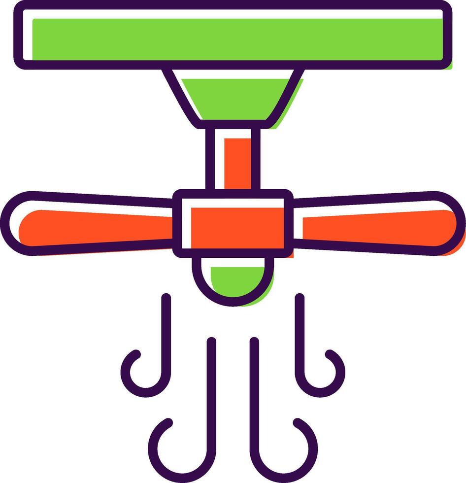 Ceiling Fan Filled  Icon vector