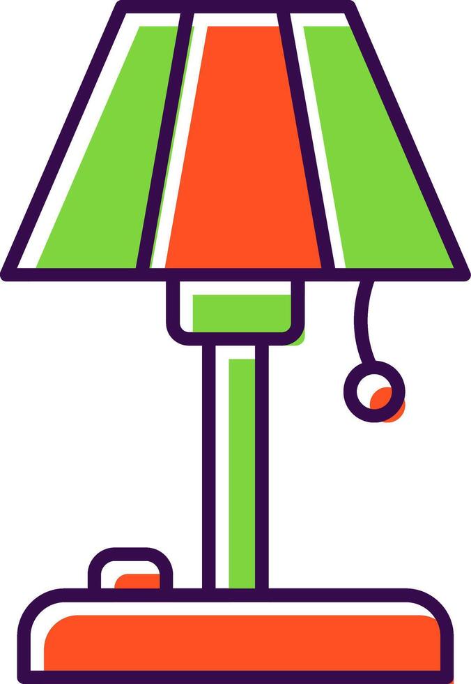Floor Lamp Filled  Icon vector
