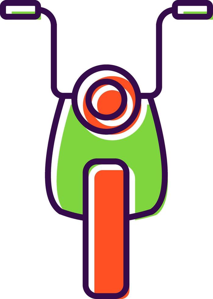 Motorcycle Filled  Icon vector