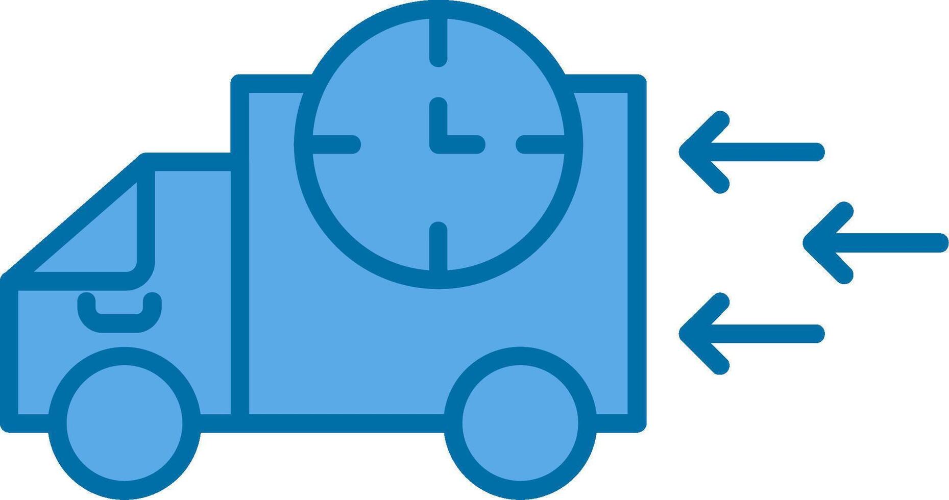 Fast Delivery Filled Blue  Icon vector