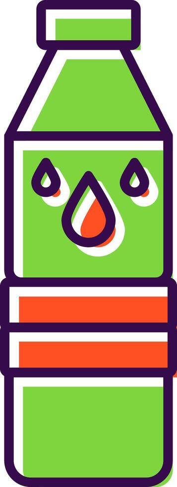 Water Bottle Filled  Icon vector