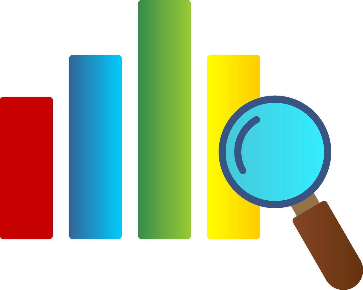 Data Analytics Flat Gradient  Icon vector