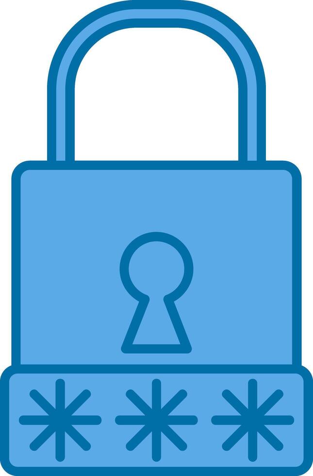 Passcode Filled Blue  Icon vector
