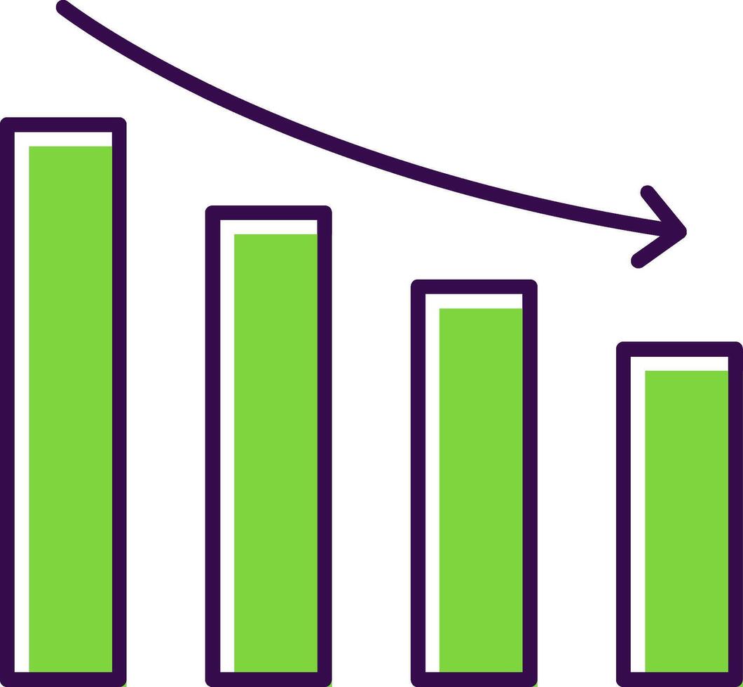 Reputation Loss Filled  Icon vector