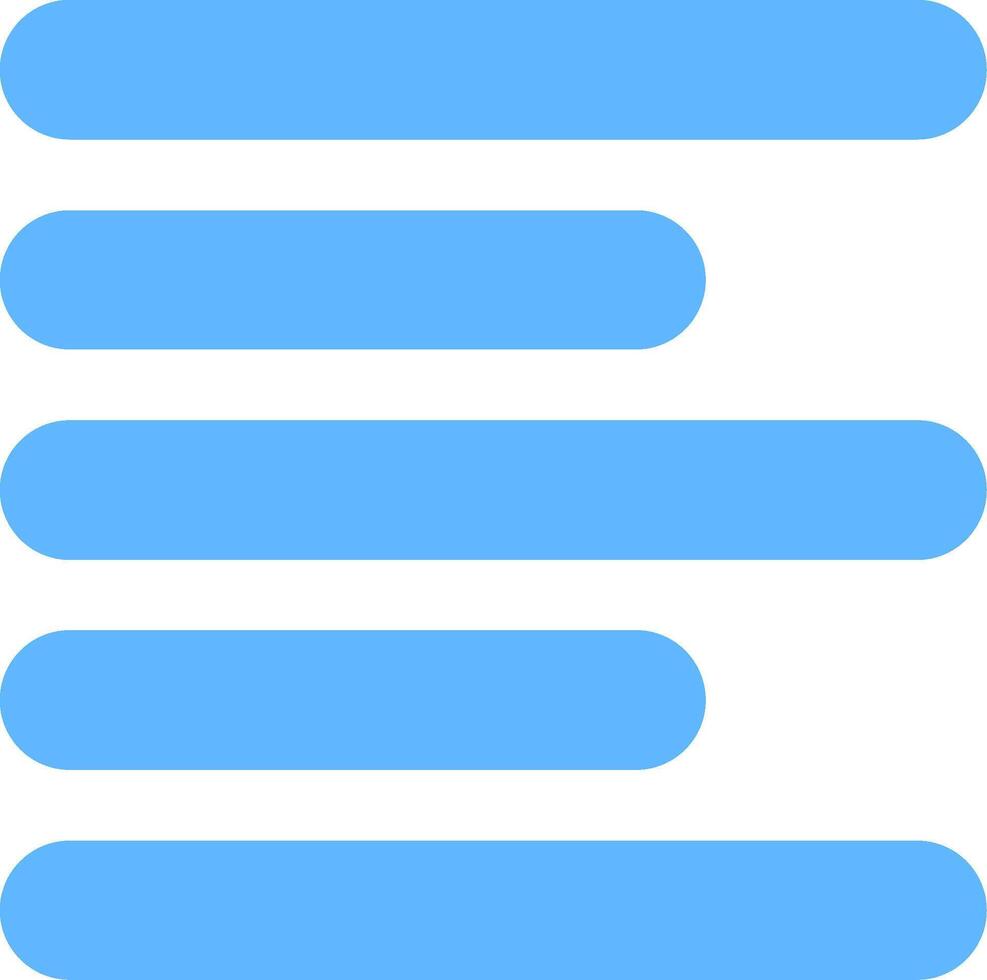 Horizontal Left Align Flat Gradient  Icon vector