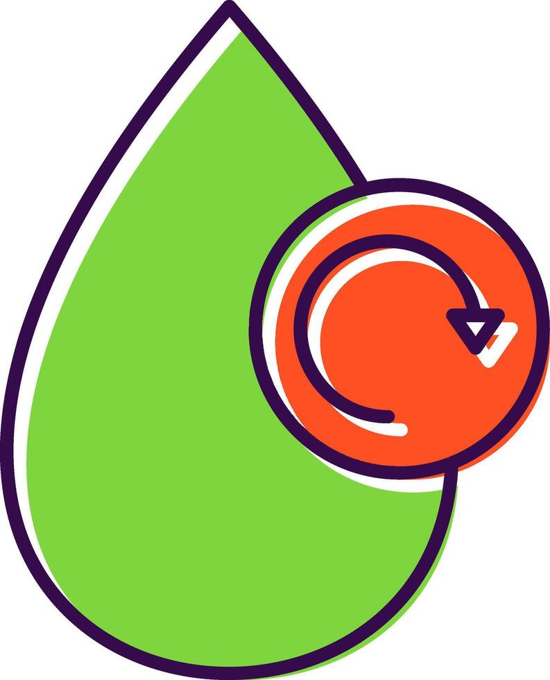 Water Recycle Filled  Icon vector