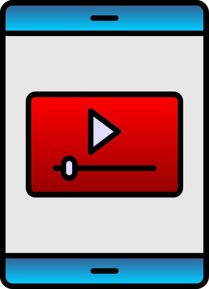 Mobile Marketing Line Filled Gradient  Icon vector