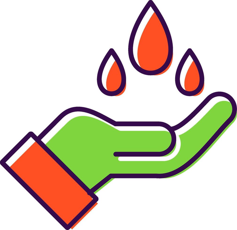 Save Water Filled  Icon vector