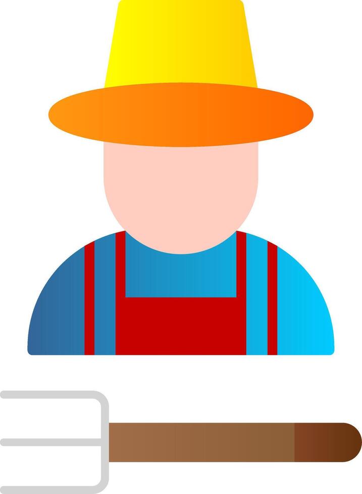 Farmer Flat Gradient  Icon vector