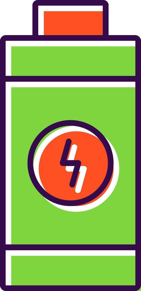 Battery Filled  Icon vector