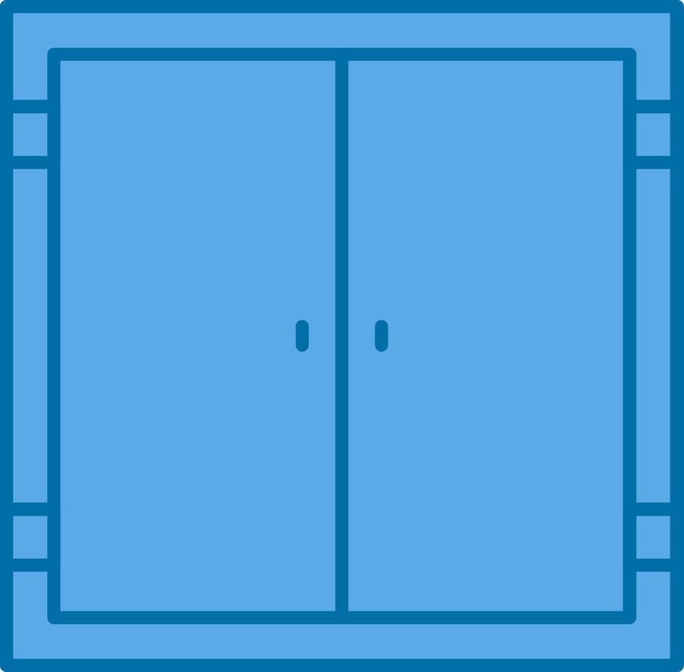Door Filled Blue  Icon vector