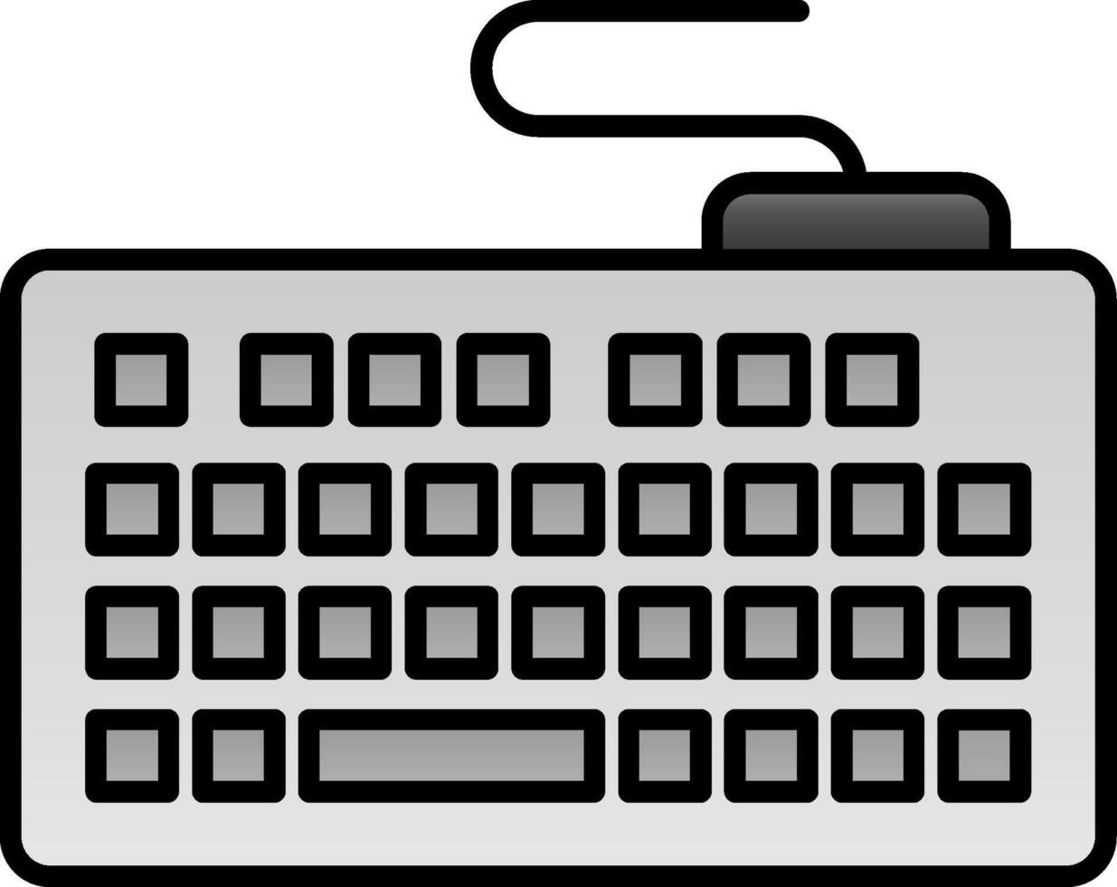 Keyword Line Filled Gradient  Icon vector