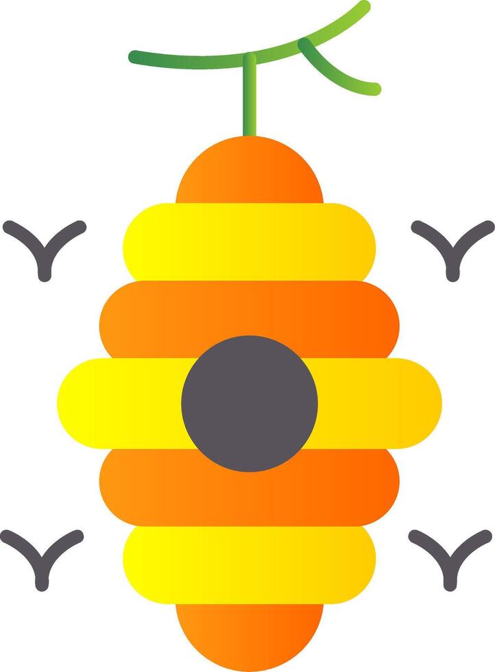 Beehive Flat Gradient  Icon vector