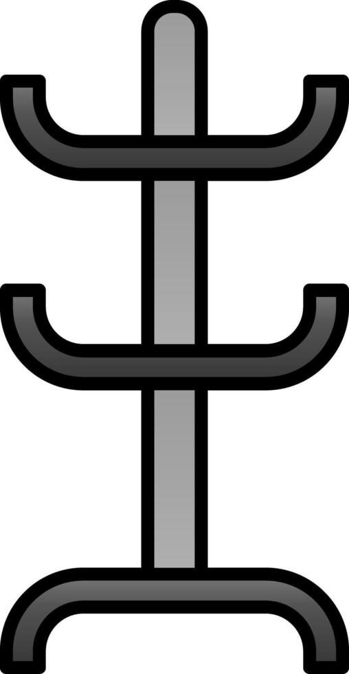 Coat Rack Line Filled Gradient  Icon vector