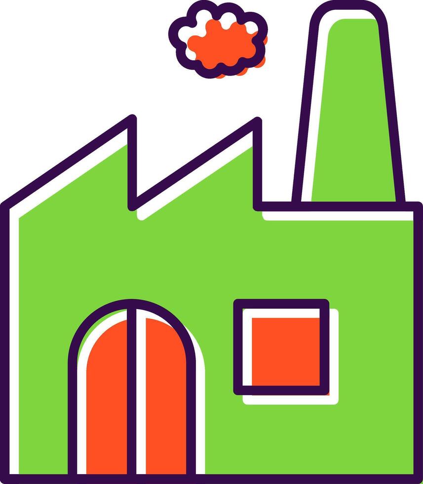 Factory Filled  Icon vector