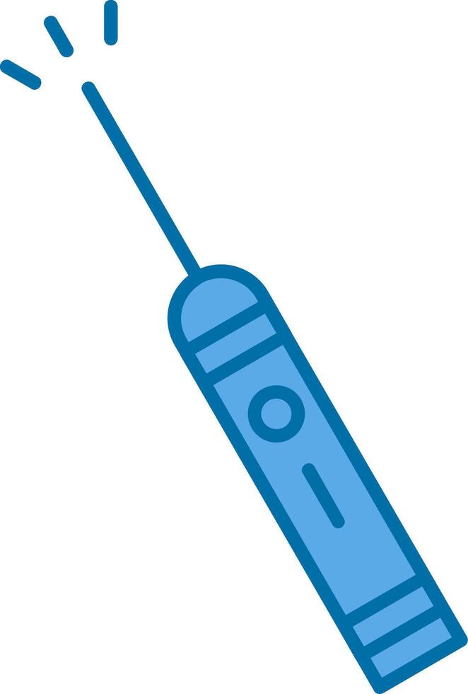 Laser Pen Filled Blue  Icon vector
