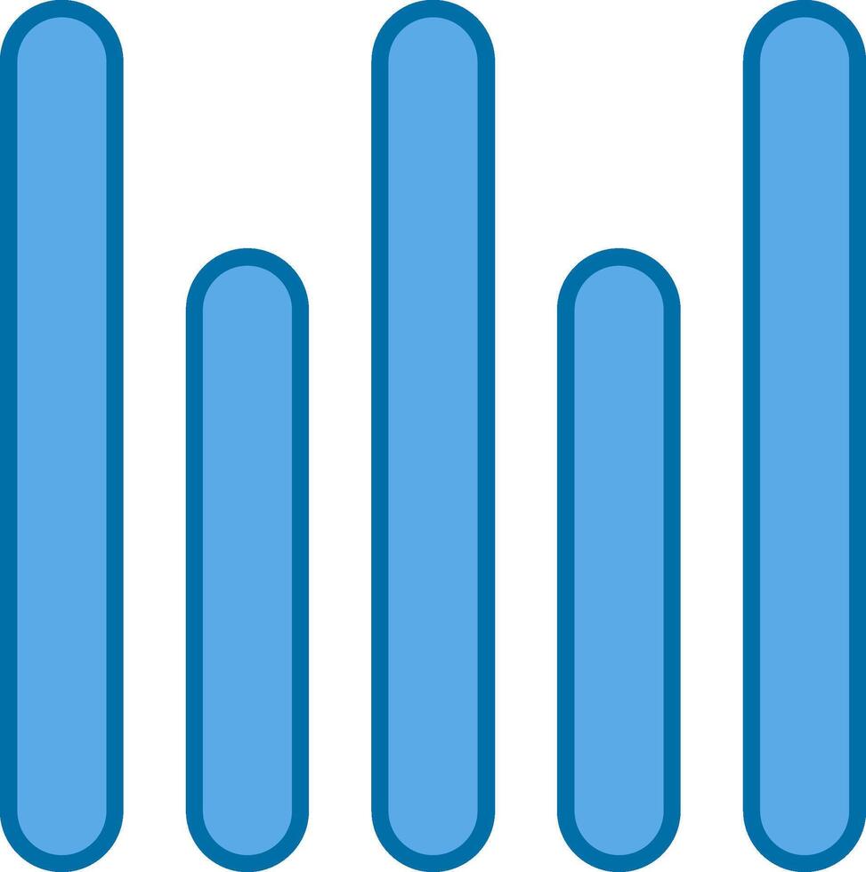 Vertical Align Bottom Filled Blue  Icon vector