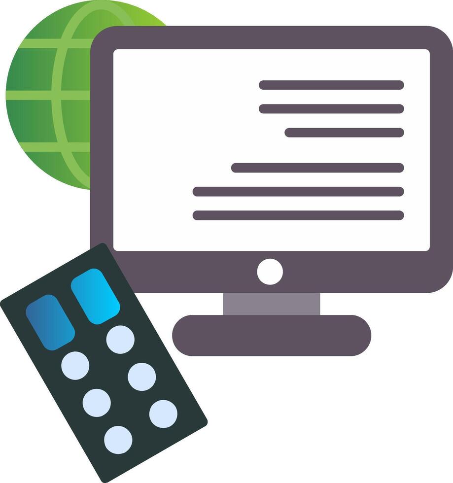 Remote Access Flat Gradient  Icon vector