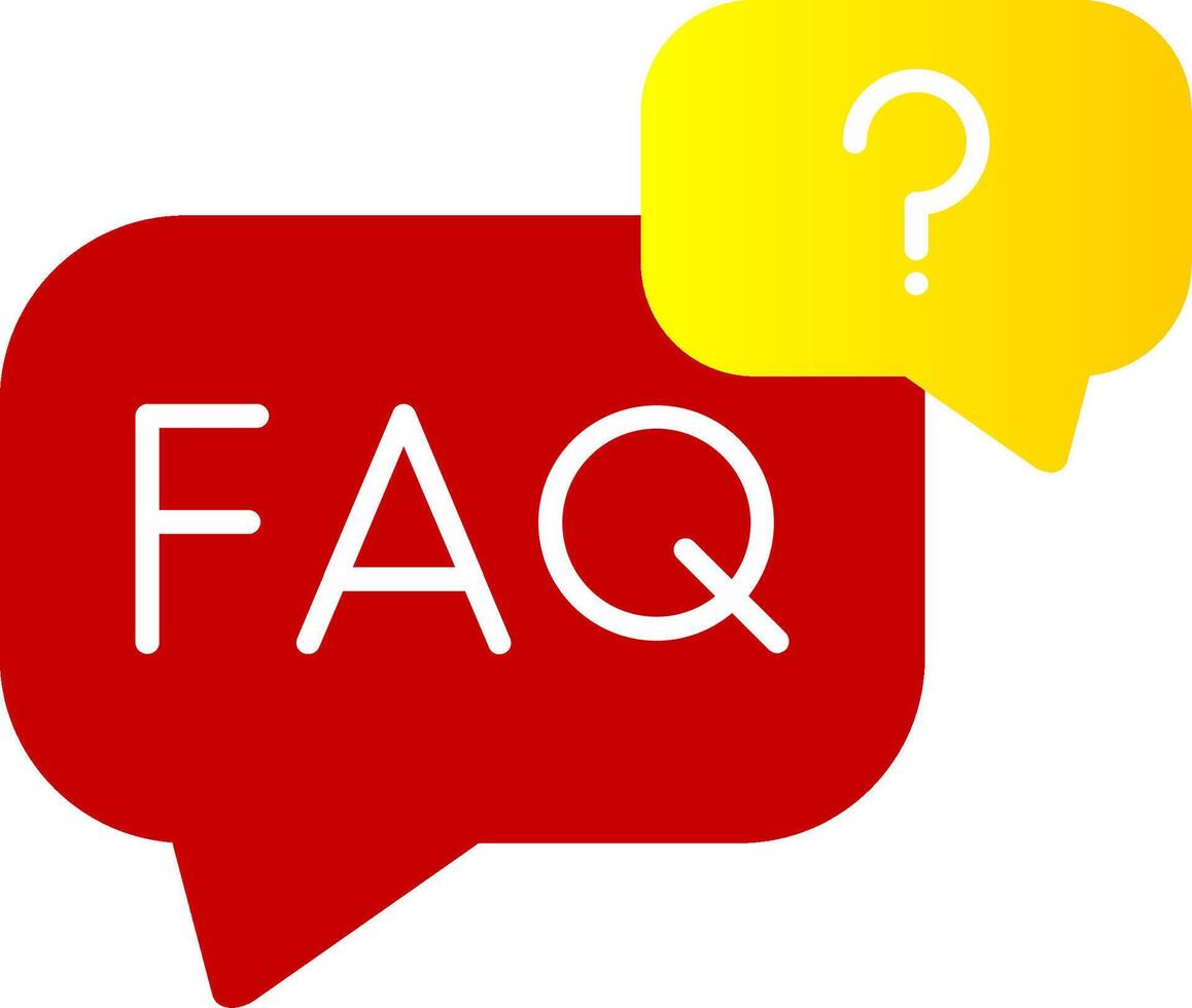 Faq Flat Gradient  Icon vector