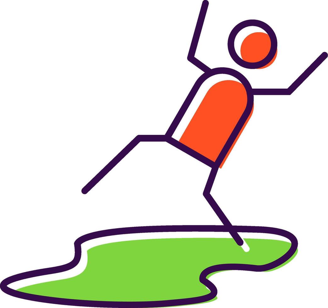 Slippery Filled  Icon vector