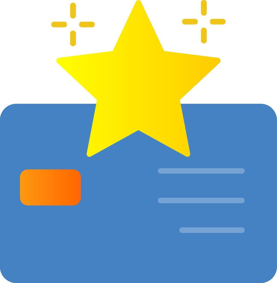 Loyalty Card Flat Gradient  Icon vector