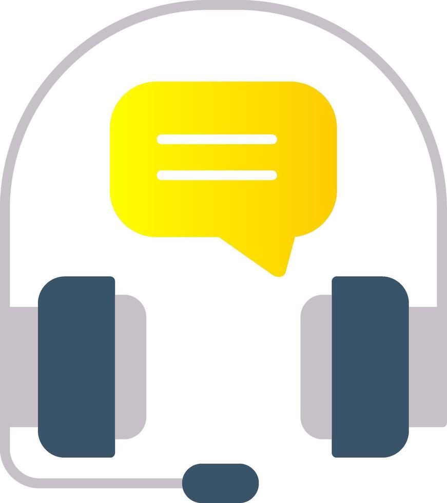 Support Flat Gradient  Icon vector