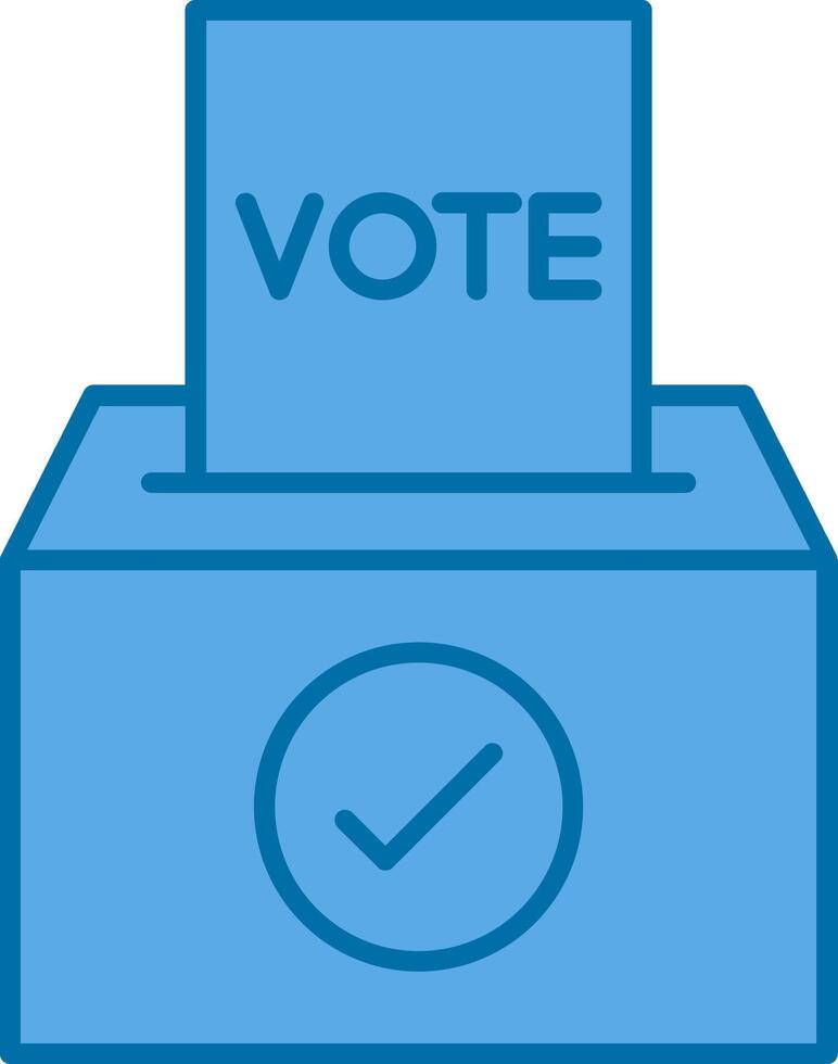 votar lleno azul icono vector