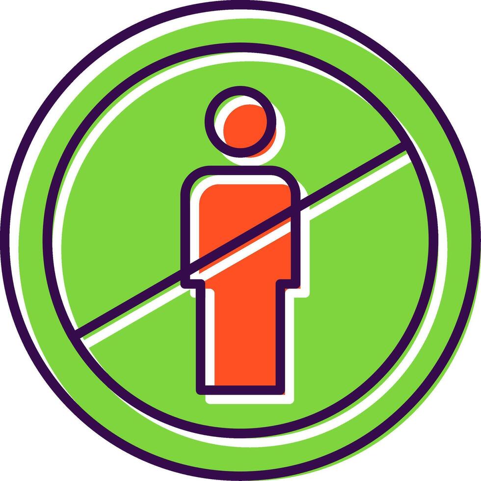 No Entry Filled  Icon vector