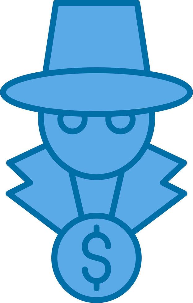 Fraud Filled Blue  Icon vector