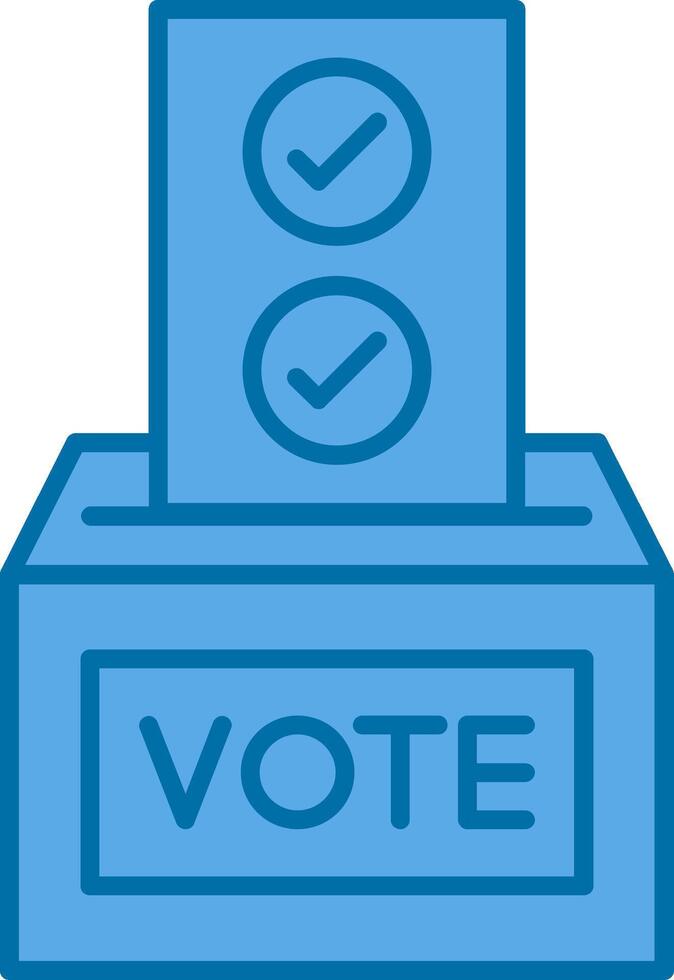 Ballot Filled Blue  Icon vector