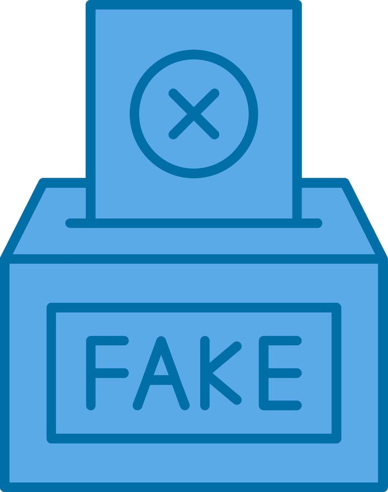 Fake Filled Blue  Icon vector