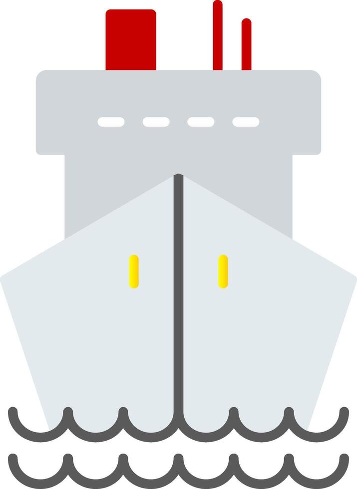 Cargo Ship Flat Gradient  Icon vector