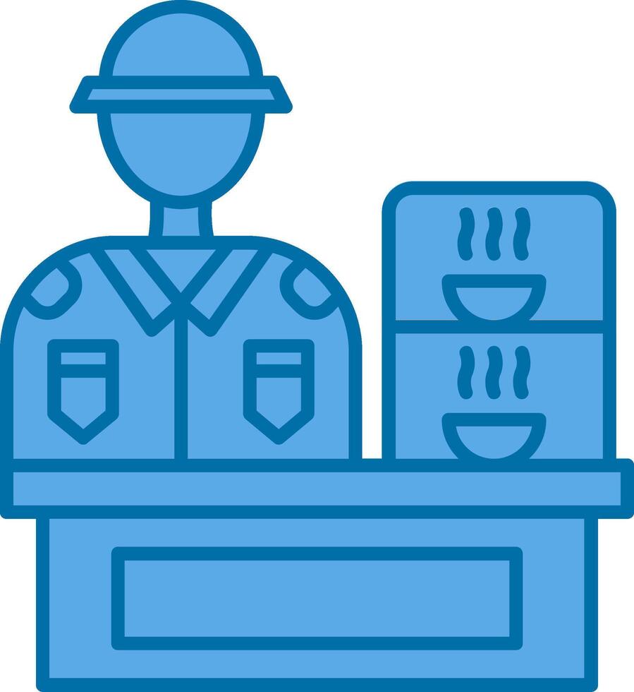 Canteen Filled Blue  Icon vector