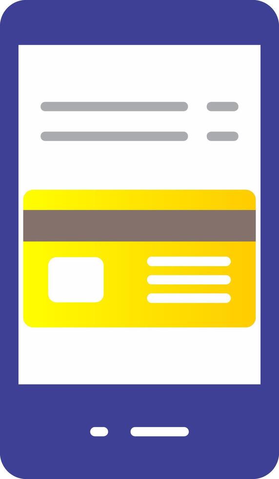 Card Payment Flat Gradient  Icon vector
