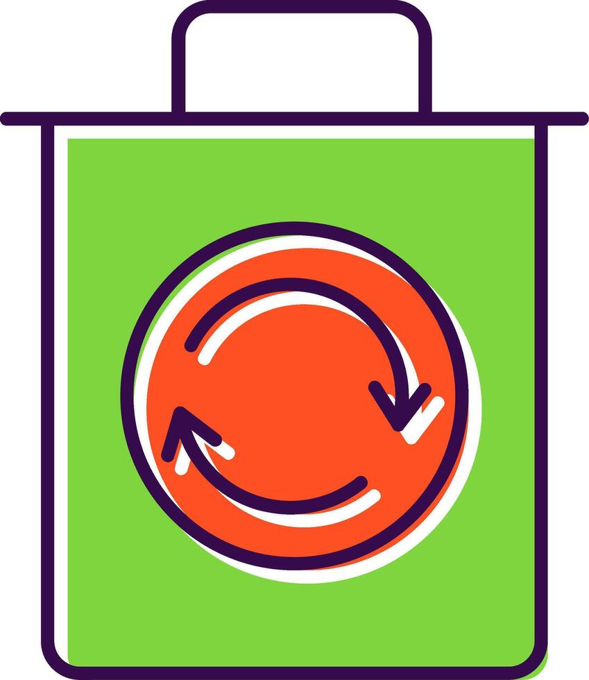 Trash Filled  Icon vector