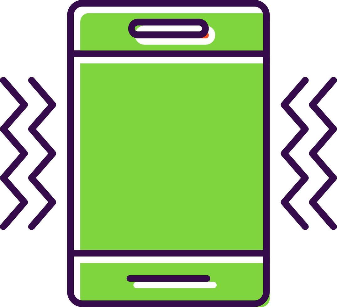 Vibration Filled  Icon vector