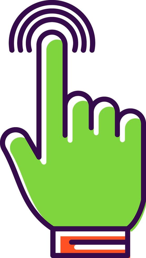Tap Filled  Icon vector