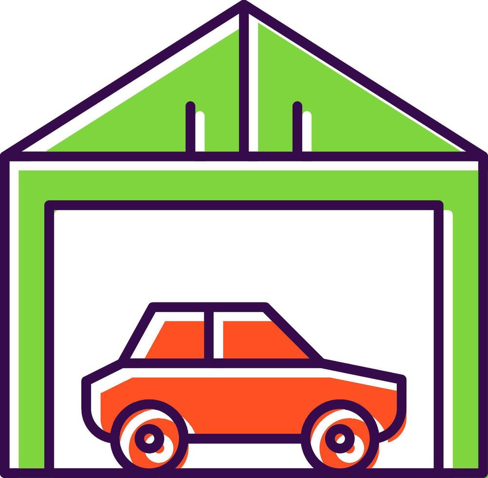Garage Filled  Icon vector