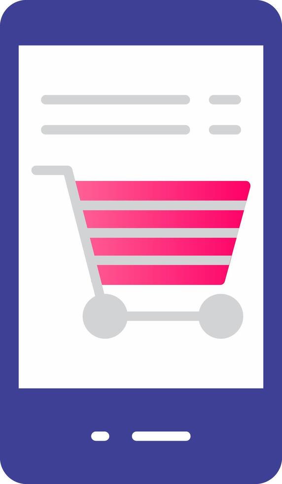 Online Shopping Flat Gradient  Icon vector