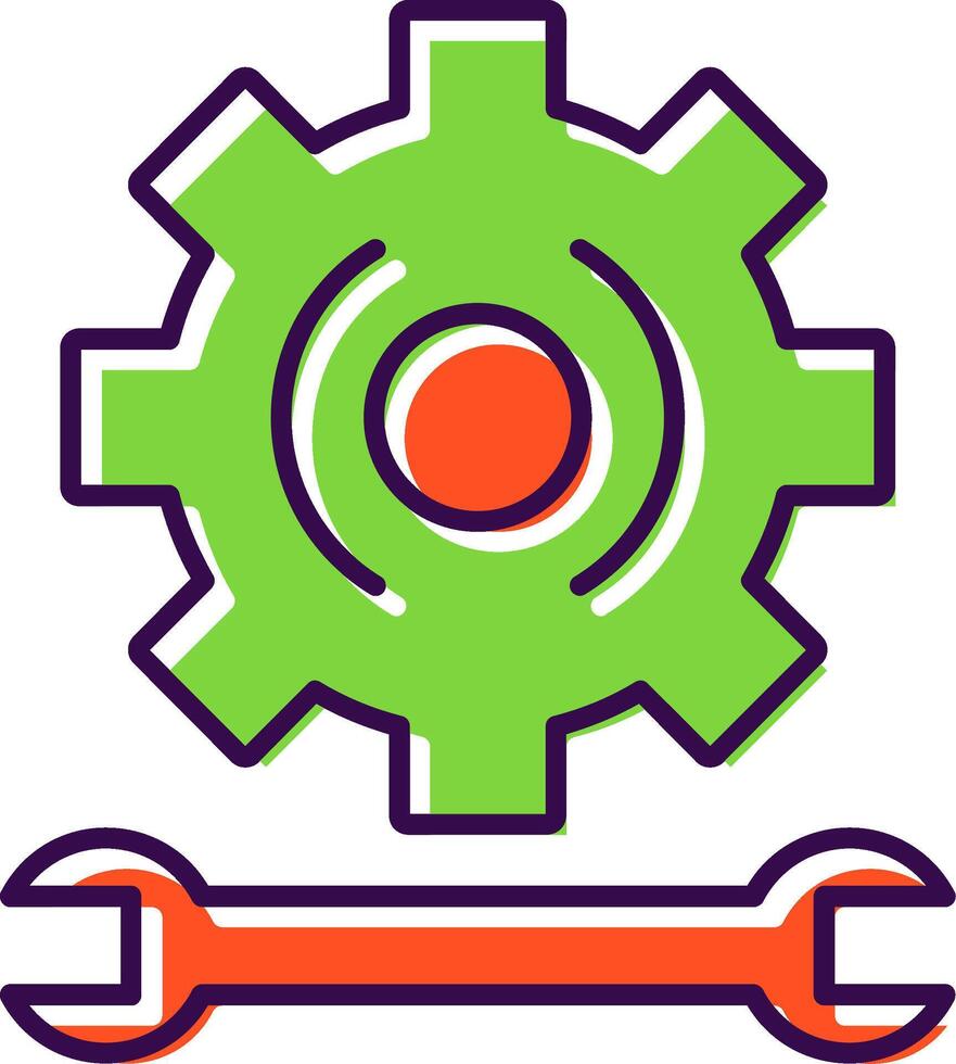 Gear Filled  Icon vector