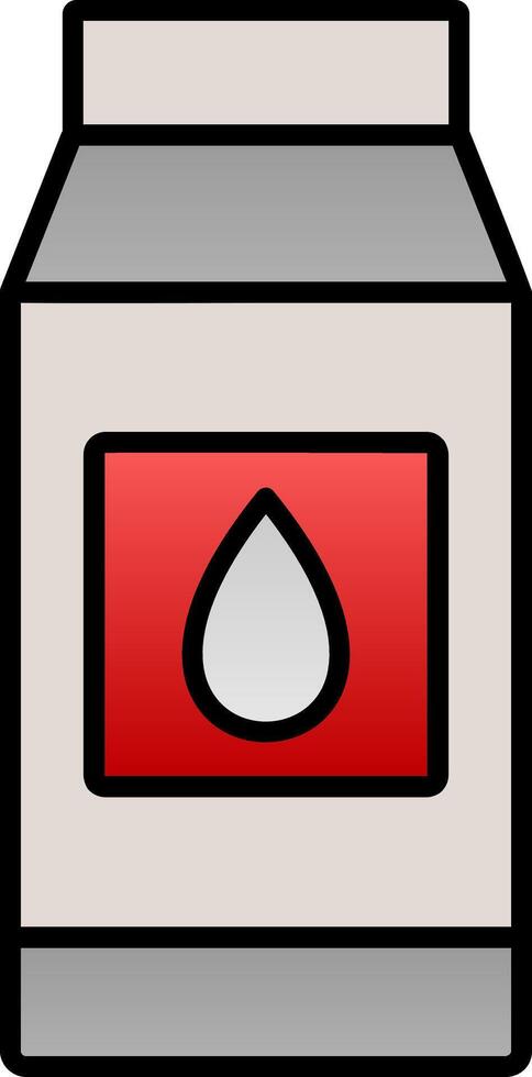 Milk Line Filled Gradient  Icon vector
