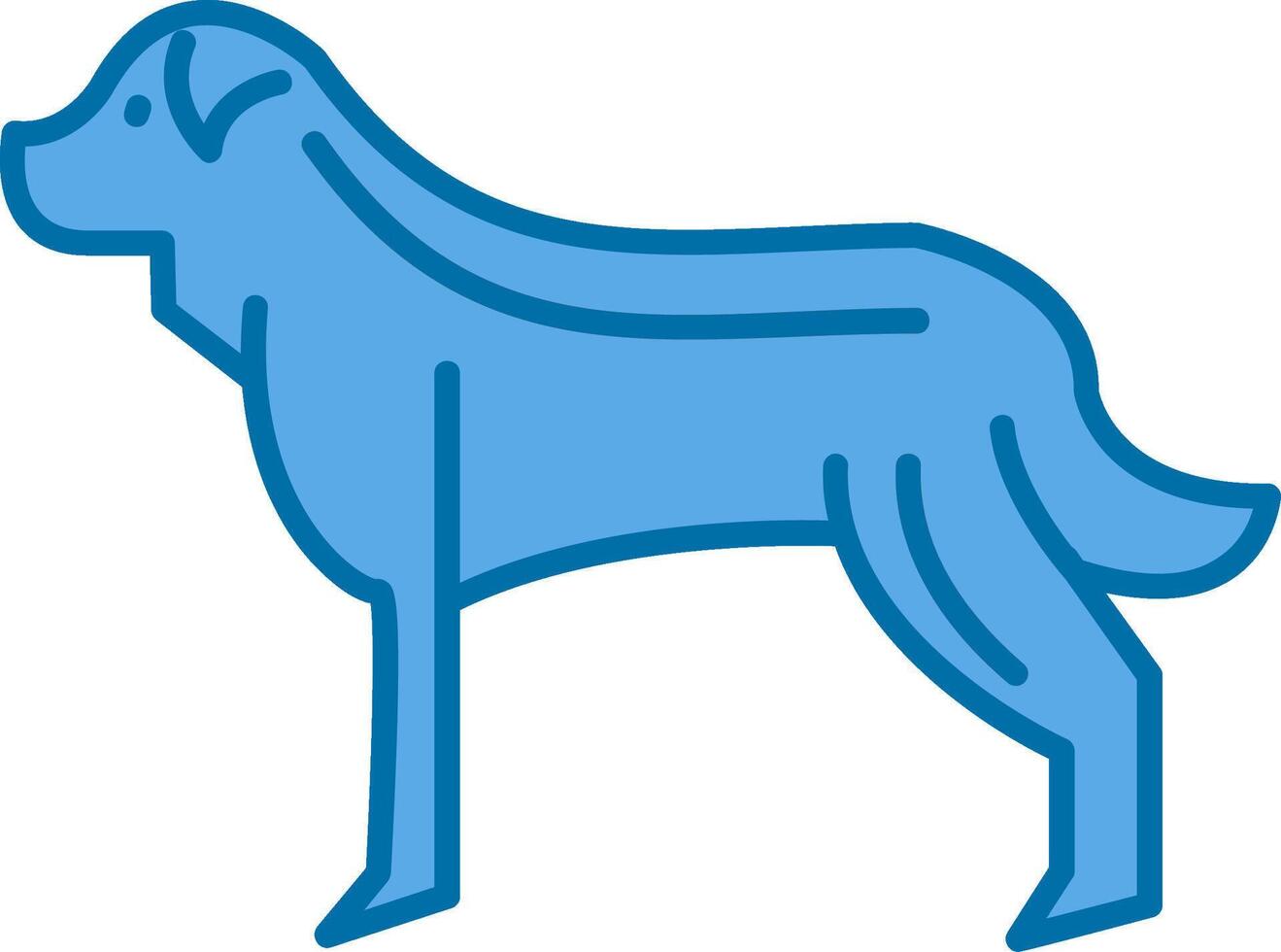 Dog Filled Blue  Icon vector