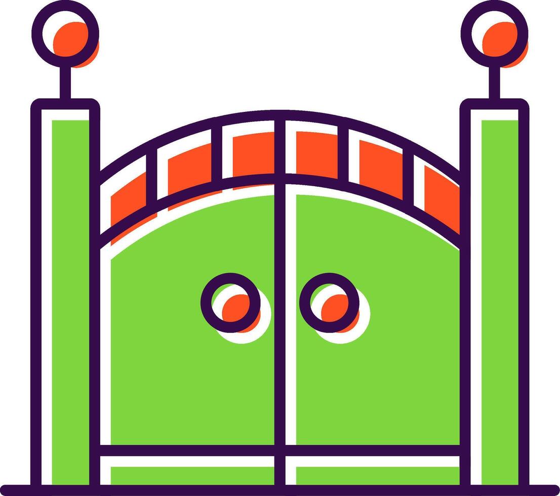 Gate Filled  Icon vector