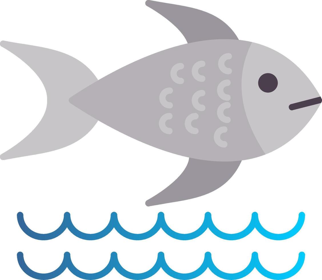pescado plano degradado icono vector