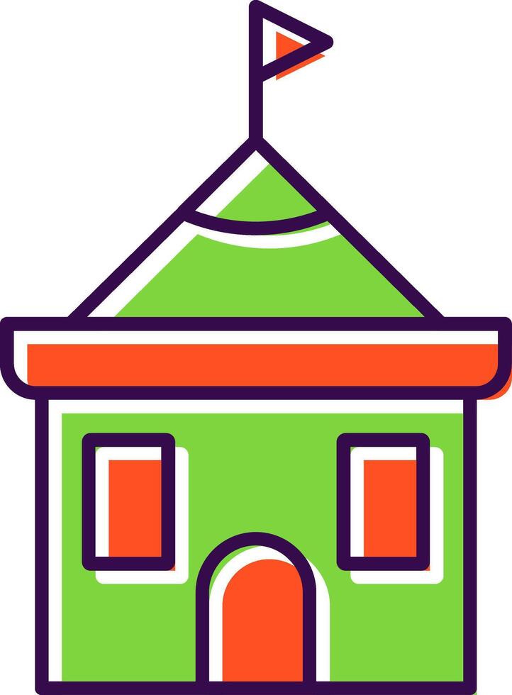 Temple Filled  Icon vector