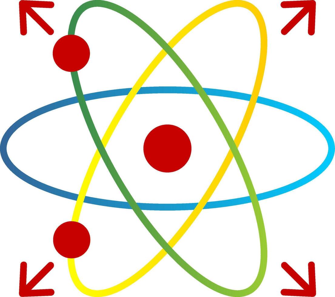 Atom Flat Gradient  Icon vector