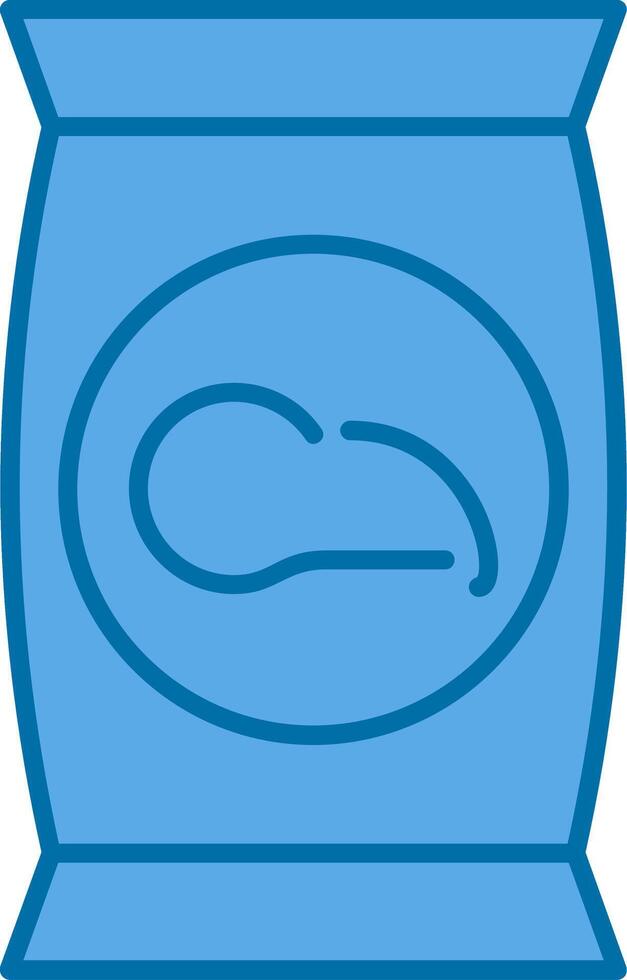 Crisps Filled Blue  Icon vector