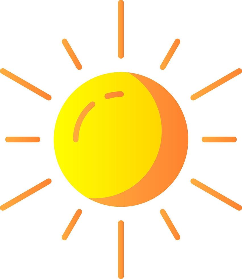 Sun Flat Gradient  Icon vector